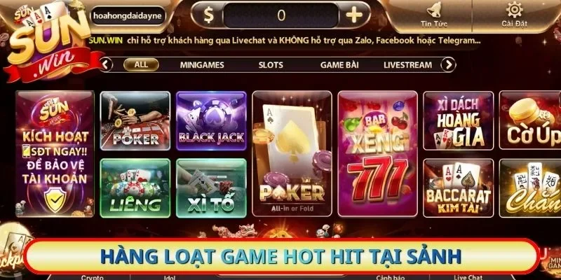 Hàng loạt game hot hit tại sảnh