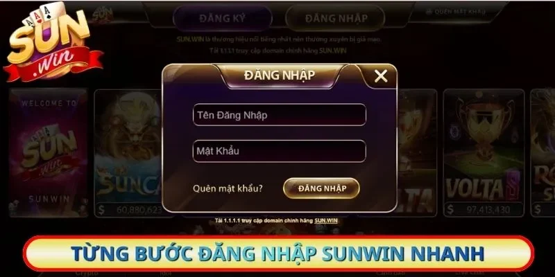 Từng bước đăng nhập Sunwin nhanh