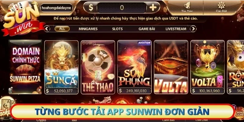 Từng bước tải app Sunwin đơn giản