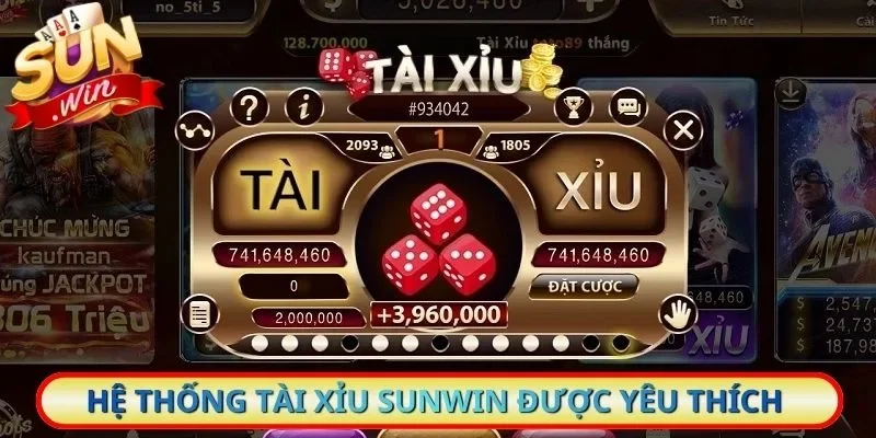 Hệ thống tài xỉu Sunwin được yêu thích nhiều